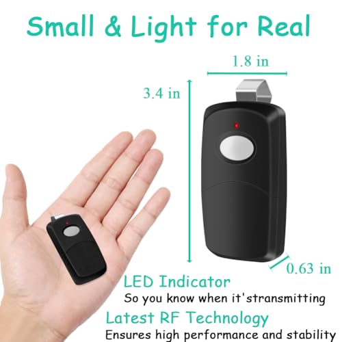 3 Replacement for Multicode Garage Gate Door Opener Remote,3089,308911,MCS308911,10 Dip Switch,Black,300mhz