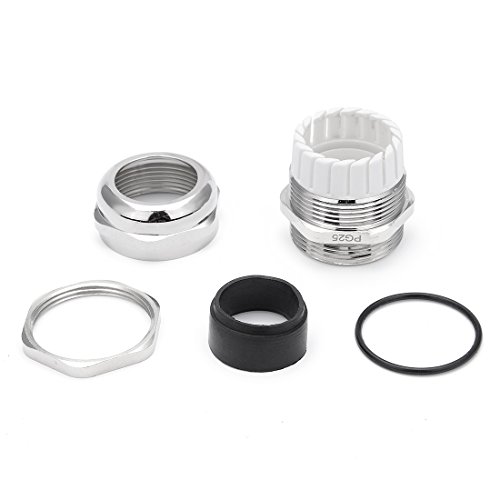 Conector prensaestopas PG25 metal impermeable con contratuerca Aexit 3 uds 5