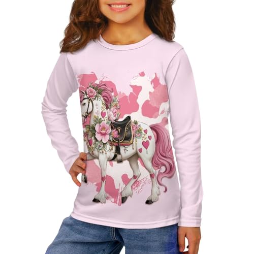 Image of Uourmeti Teens Girls Long Sleeve T Shirts Fall Outfits Boys Active Sportswear Running Tops