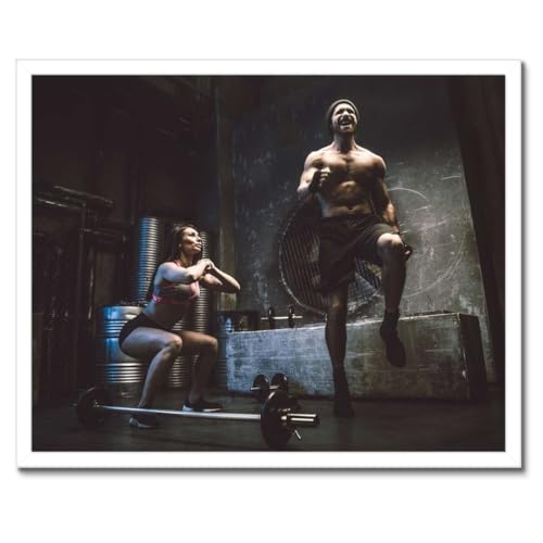 Poster dans un cadre noir Lockdown Home Gym 50x40cm H8285M