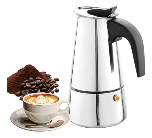 Cafeteira Italiana Inox 450ml 9 Xícaras Prateado Prática (200ML)