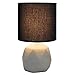 Simple Designs LT2060-BLK Geometric Concrete Table Lamp, Black
