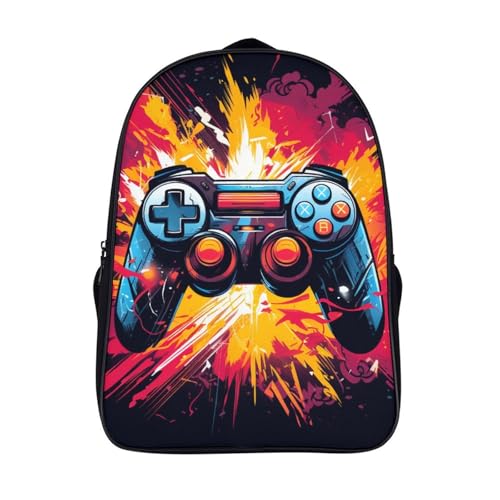 Sac à dos école garçons style gaming 40x28x16cm pour primaire