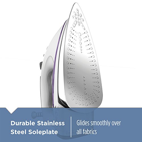 BLACK+DECKER IR1350S Professional Steam Iron with Stainless Steel Soleplate and Extra-Long Cord, Purple by BLACK+DECKER - Image 3