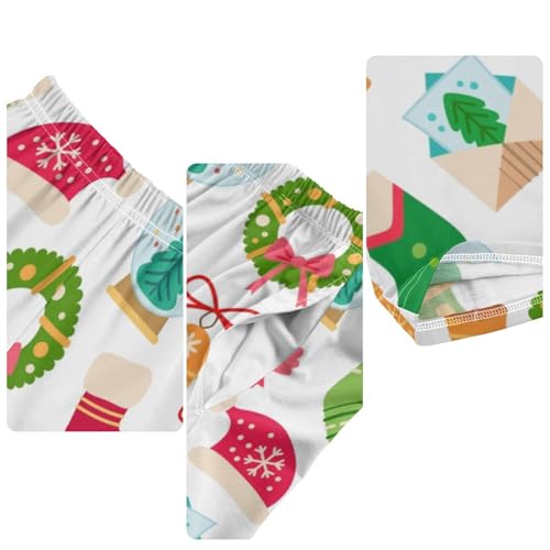 Boys' Pants Christmas Xmas Cartoon Holiday Long Bottoms Jogger Pants Elastic Waist Trousers with Pockets S-XL4