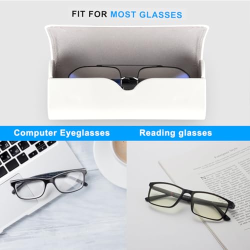 Image of RayLove Hard Shell Glasses Case, Lightweight Leather Eyeglass Case, Travel-Friendly Sunglasses Protector for Men & Women
