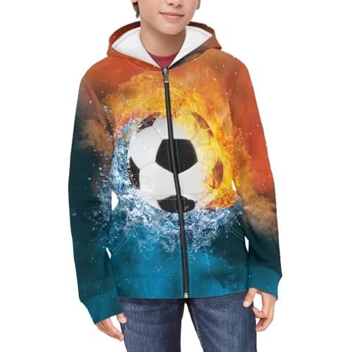 COEQINE Kids Long Sleeve Hooded Sweatshirt Full Zip Up Hoodie with Pockets for Boys Girls Size S-XL3