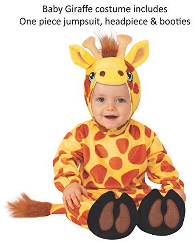 Disfraz de jirafa para bebé con capucha acolchada tacto peluche suave 2