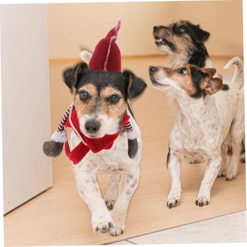 Disfraz de perro Santa Navidad traje cálido y transpirable miniatura 5