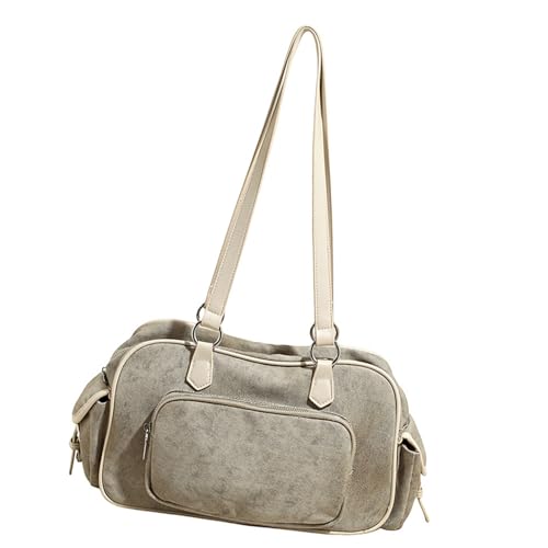 Sac à bandoulière surdimensionné en PU avec poignées renforcées pour femmes
