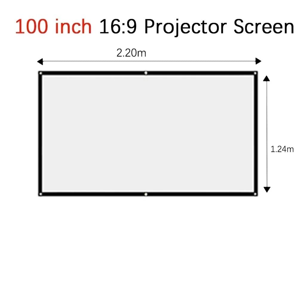 przenośny ekran Projektory Tkanina ekranowa projektora Anty-światło 60 72 84 100 120 150 cali(100inch)