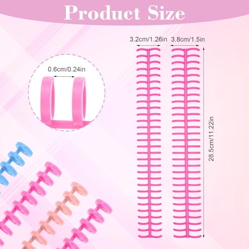 Yuanchu 16 PCS Comb Binding Spines, Plastic Binding Combs 30 Rings Click Binding Spines Colorful Spiral Binding Coils for Teacher Business Document File Notebook Easy Open Close Adding Pages - Thumbnail 2