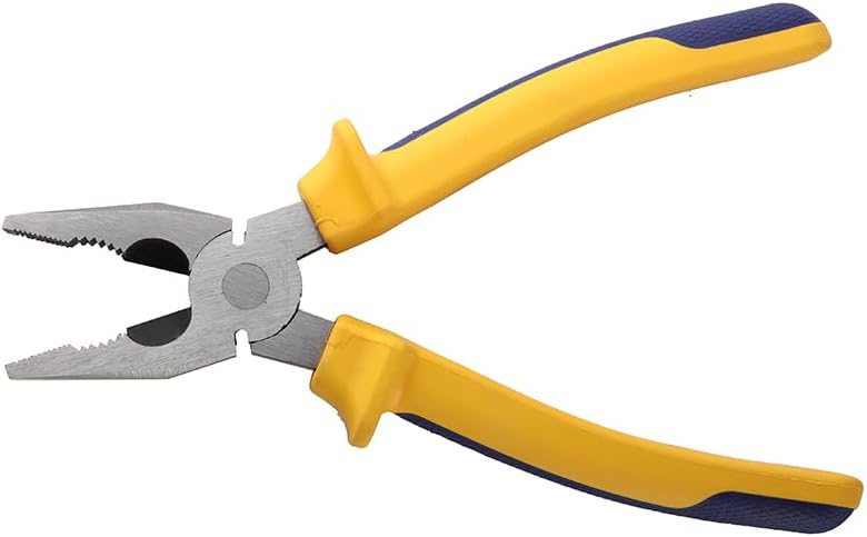 Tata Agrico 8 Inch (200 mm) Combination Plier with Anti-Rust Protection, Rubber TPR Cushion Grip | ISO Certified | Smooth Wire Cutting Tool for Gripping, Cutting, Twisting & Bending