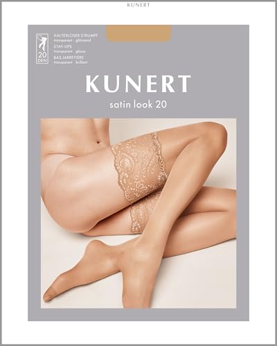 KUNERT Damskie pończochy samonośne, czarny, Large