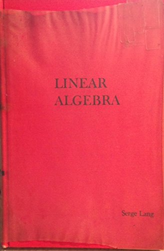 Linear Algebra, B00SFSJQ9U Book Cover