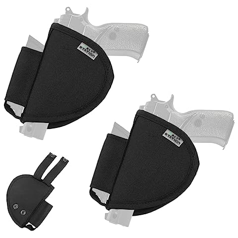 NEXT STATION Pistol Holster with Magazine Pouch,Gun Safe Pistol Holder for MOLLE Gun Safe Door Panel Organizer (2 Pack) Cover