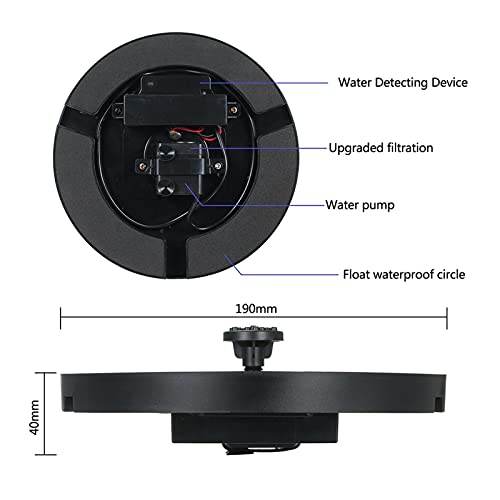Pompe à eau solaire 3.8W submersible avec éclairage LED et jet d'eau