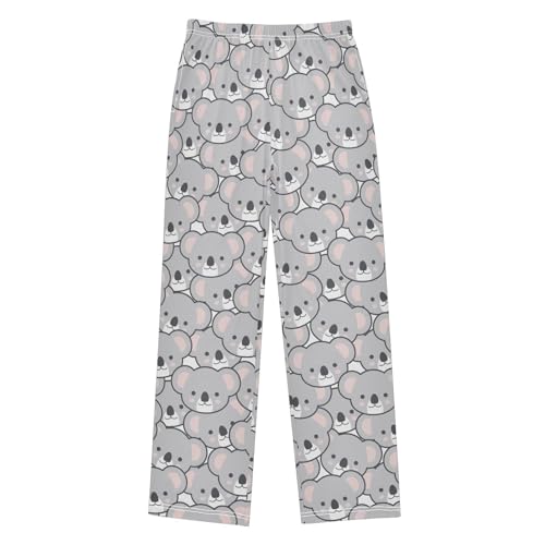 Lovely Koala Boys Long Pants Soft Trousers Elastic Waist Kids Lounge Bottoms with Pockets S-XL