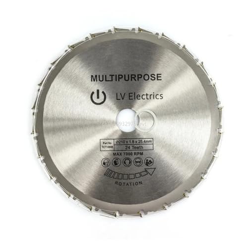 Lame de scie circulaire 210mm Evolution 24T avec alésage de 25.4mm pour coupes mixtes