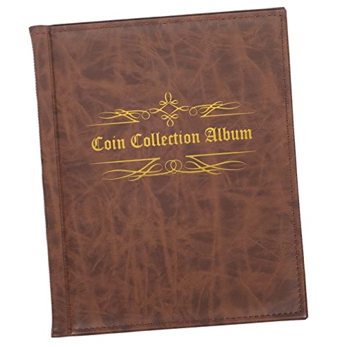 NAMOARLY Álbum De Colección De Libros Con Capacidad Para 200 En Cuero Sintético Marrón. Organizador De Libros Para Coleccionistas.