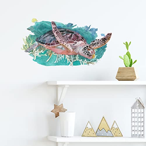 Vinilo decorativo de tortuga marina para pared miniatura 3