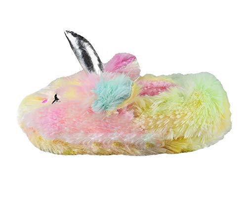 Tirzrro Girls/Kids Cute Unicorn Slippers with Warm Plush Fleece House Slip-on Shoes