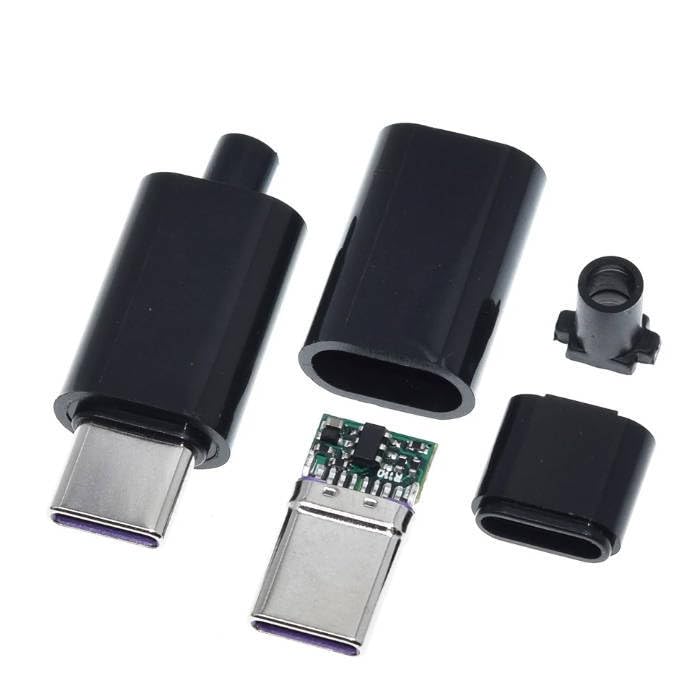 20sets TypeC with TypeA USB2.0 Male Plug DIY Data Cable Accessories Interface Connector