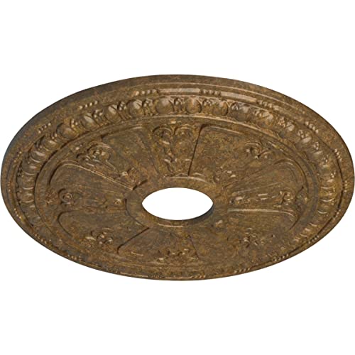 Image of Ekena Millwork CM18RARZS Raymond Ceiling Medallion, Rubbed Bronze