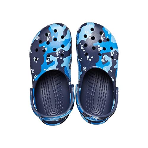 Sandália Classic Printed Camo, Crocs, Adulto Unissex, Navy/Multi, 37