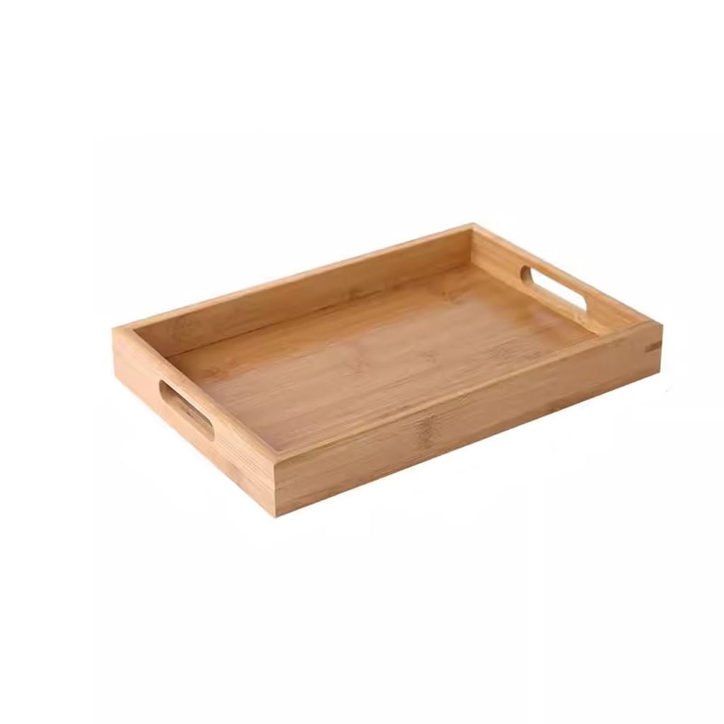 Bandejas Servir Comida Bandeja de té, Juego, platillo Grande, Bandeja for Mesa, la Tarde for el hogar, Rectangular Madera Maciza, for Servir Restaurante Mesa Cama | D