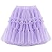 AIMAOMI Girl's Kids Toddlers Princess Layered Dress Up Tulle Tutu Skirt with Sparkling Sequins Birthday Fashion Clothes (Blue, 9-10 Years)