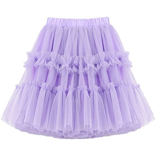Little Girl Long Tutu Skirt Baby Toddler Girl Ruffle Layered Tulle Skirt Casual Skirt Princess Party (Blue, 2-3 Years)