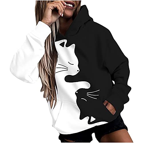 Kapuzenpullover Damen Hoodies Süßem 3D Druck Kapuzen Pullover Spitze...