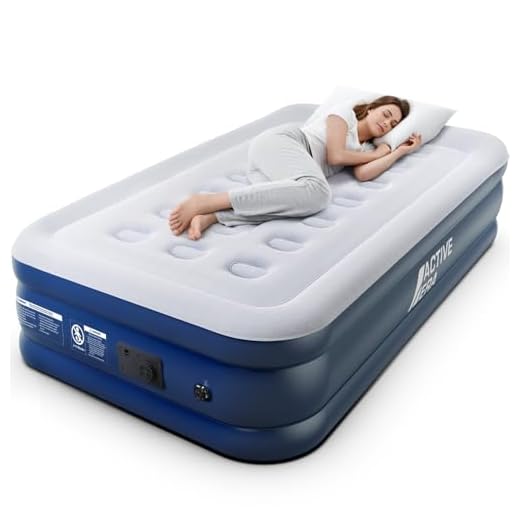 Active Era Colchón Hinchable Individual Premium 99 x 187 x 46 cm Resistente a pinchazos. Inflado/Desinflado en 1,5 min - Colchón hinchable automático con Bomba Eléctrica - Almohada Integrada