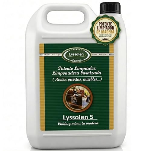 LYSSOLEN   Limpiador Parquet Profesional 5L   Friegasuelos para Suelos de Madera Barnizada y Laminados   Limpia, Protege y Nutre sin Residuos   PH Neutro de Secado Rápido