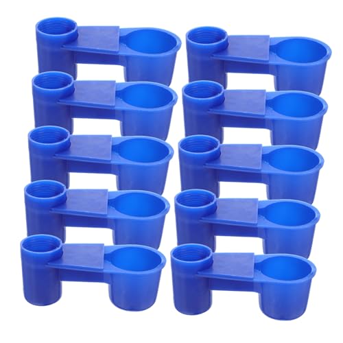 iplusmile 10個自動給水器 鳥用ドリンカーカップ 鳩用水飲み器 プラスチック製 ケージ取り付け可能 こぼれ防止機能付き 小鳥 家禽対応 省力化と