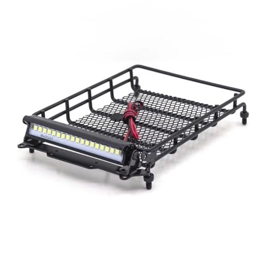 Porte-bagages de toit avec lumière pour voiture RC 1/12 MN99S accessoire métal