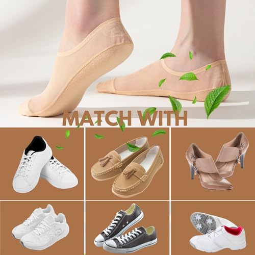 Image of Soxbang Ultra Thin Liner Socks Seamless 5-11.5US,No Show Socks for Women Lightweight Flat Boat Line Cotton Footies