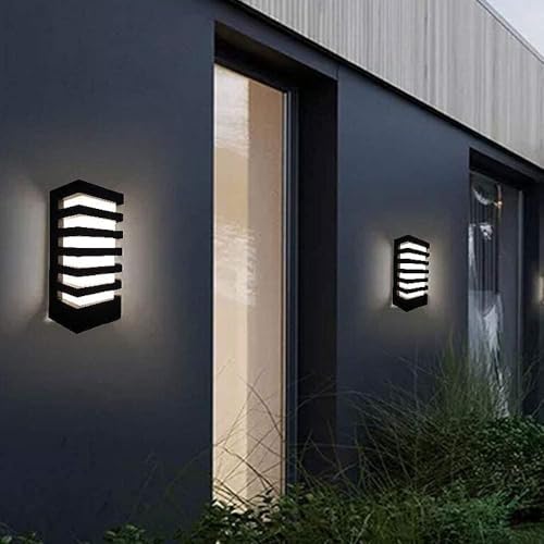 OEUBEQ Lámpara de Pared Estilo Europeo para Exteriores, Resistente al Agua IP65, de Aluminio y acrílico, Ideal para Porche, Patio, Puerta, Pasillo, Sala de Estar, Dormitorio, jardín y Luc
