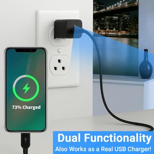 Image of Eye4Spy 1080P USB Charger Mini Camera - Motion Detection, Loop Recording, No Wi-Fi, Support Up to 256GB Card - Home & Office Security Surveillance Camera with Free Type-C OTG Connector