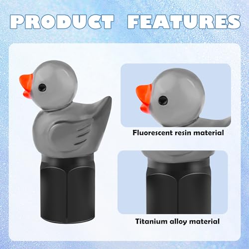 4PCS Auto Tire Valve Stem Caps,Glow in The Dark Cute Duck Valve Caps for Car Tires,Universal Car Tire Air Caps Replacement Car Decorations for Most Trucks Motorcycles Bicycles (Black)