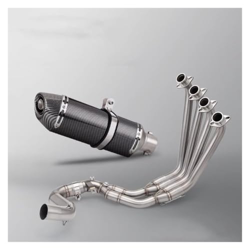 Tuyau d'échappement moto antichoc TYPE-D avec raccord avant haute performance