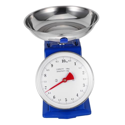 Toyvian Báscula Mecánica de Cocina con Bandeja Extraíble Acero Inoxidable Display Analógico Grande y Resistente Sin Baterías para Medición Precisa Repostería y Preparación de Alimentos
