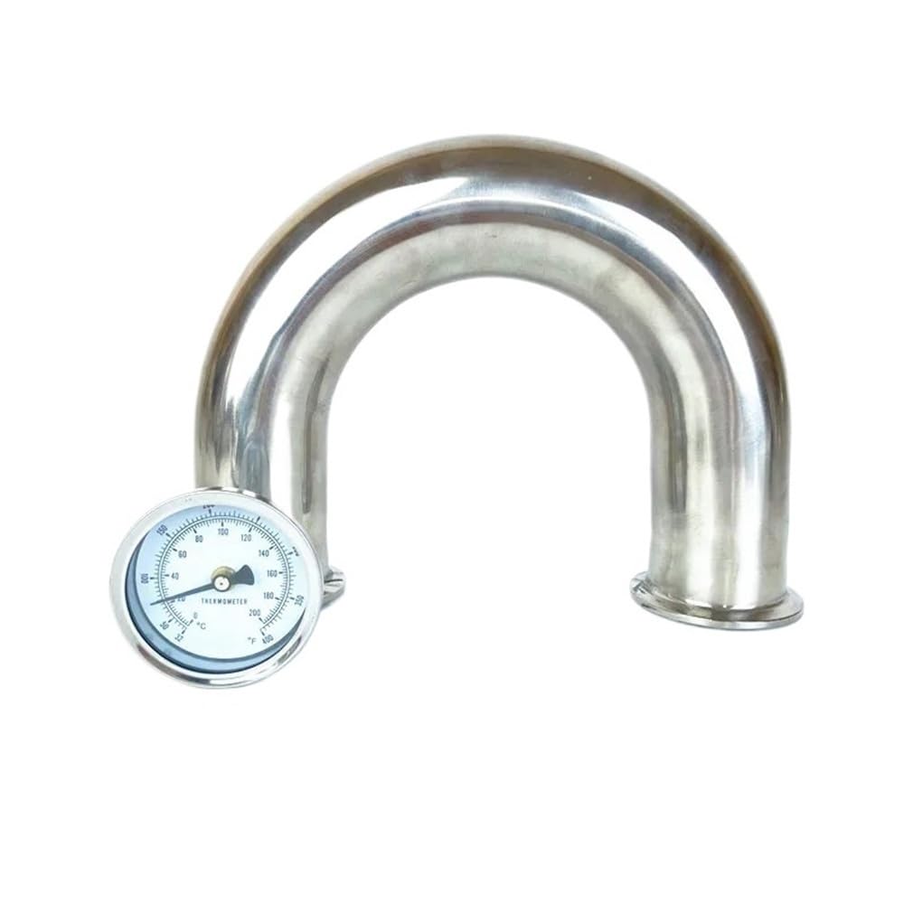 Yjqhody Black 304 Fitting Tri Clamp Sanitary Fitting Spliter 2 Inch (51Mm) Od64mm, Ss304 Stainless U Type Elbow, Plumbing Connection Pipe(Black)