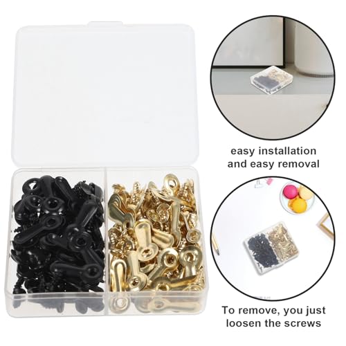 Image of Ciieeo 120Pcs Picture Frame Hardware Backing Clips Frame Fasteners with Screws for Hanging Photos Picture Frames and Artwork Frame Fixing Hardware