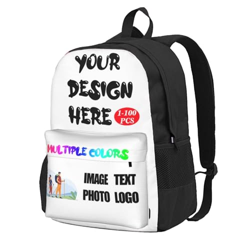 Custom backpack for Men & Women Add Your Design Personalized backpacks With Your Text Logo Picture Customized bookbag Gifts for Friends Style 03