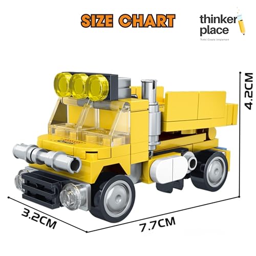 Image of STEM Construction Vehicle Building Blocks Set (92 Pcs) | DIY Dump Truck Toy for Kids 7+ Years (Boys & Girls) | Educational Engineering Toy | Creativity & Problem Solving