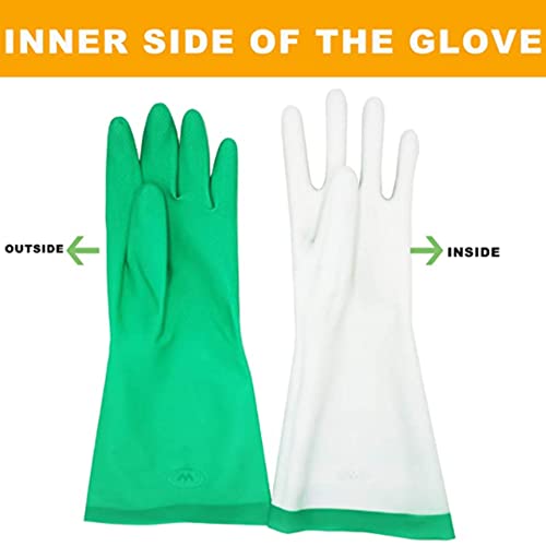 Royaki Nitrile Chemical Resistant Gloves,Latex Rubber Free Household Gloves, Resist Acid, Alkali,Solvent And Oil,1 Pair Size Medium #TOP3