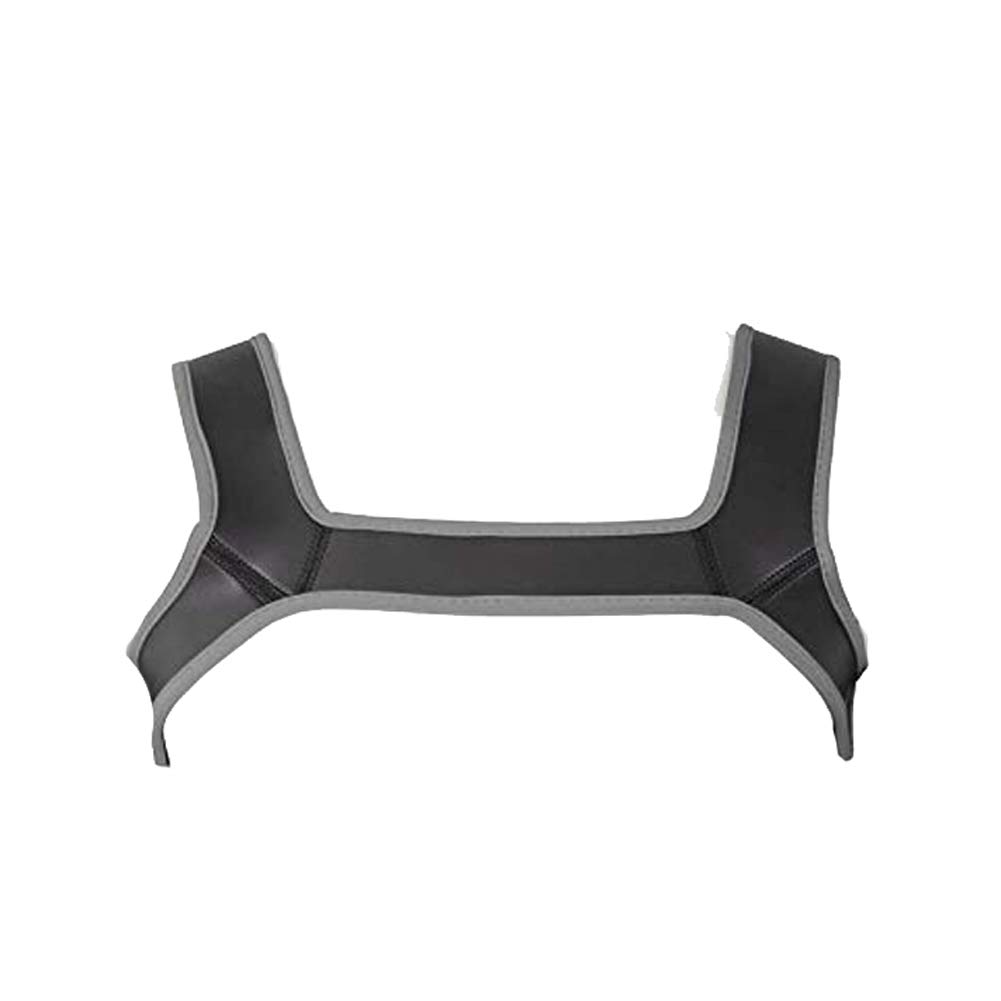Men's Neoprene Body Chest Harness Shoulder Strap Muscles Protector Party Clubwear Costume (M, Grey)