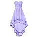 Produktbild Damen Tube Top Kleid  Mode sexy Mittellang Unregelmäßiges Kleid Spitze ärmellos Knielanges Kleid URIBAKY